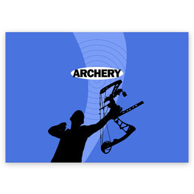 Поздравительная открытка с принтом Archery в Белгороде, 100% бумага | плотность бумаги 280 г/м2, матовая, на обратной стороне линовка и место для марки
 | archer | archery | bow | bow hunter | bowhunter | лук | лучник | стрельба из лука