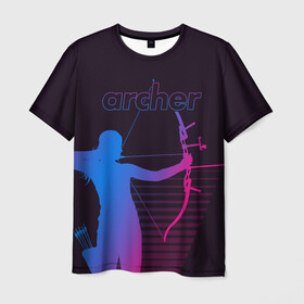 Мужская футболка 3D с принтом Archer в Белгороде, 100% полиэфир | прямой крой, круглый вырез горловины, длина до линии бедер | archer | archery | bow | bow hunter | bowhunter | лук | лучник | стрельба из лука
