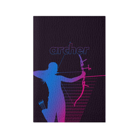 Обложка для паспорта матовая кожа с принтом Archer в Белгороде, натуральная матовая кожа | размер 19,3 х 13,7 см; прозрачные пластиковые крепления | archer | archery | bow | bow hunter | bowhunter | лук | лучник | стрельба из лука