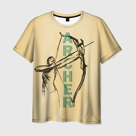 Мужская футболка 3D с принтом Archer в Белгороде, 100% полиэфир | прямой крой, круглый вырез горловины, длина до линии бедер | archer | archery | bow | bow hunter | bowhunter | лук | лучник | стрельба из лука