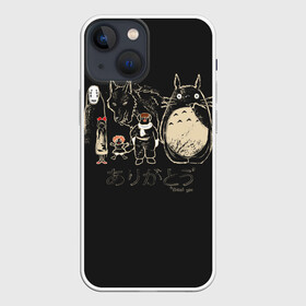 Чехол для iPhone 13 mini с принтом My Neighbor Totoro группа на черном в Белгороде,  |  | anime | hayao miyazaki | japanese | meme | miyazaki | piano | studio ghibli | tokyo | totoro | гибли | котобус | мой | сосед | сусуватари | тонари | тоторо | хаяо миядзаки