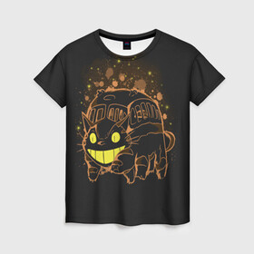 Женская футболка 3D с принтом My Neighbor Totoro оранжевый кот в Белгороде, 100% полиэфир ( синтетическое хлопкоподобное полотно) | прямой крой, круглый вырез горловины, длина до линии бедер | anime | hayao miyazaki | japanese | meme | miyazaki | piano | studio ghibli | tokyo | totoro | гибли | котобус | мой | сосед | сусуватари | тонари | тоторо | хаяо миядзаки