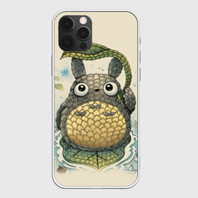 Чехол для iPhone 12 Pro с принтом My Neighbor Totoro заяц с чешуей в Белгороде, силикон | область печати: задняя сторона чехла, без боковых панелей | anime | hayao miyazaki | japanese | meme | miyazaki | piano | studio ghibli | tokyo | totoro | гибли | котобус | мой | сосед | сусуватари | тонари | тоторо | хаяо миядзаки