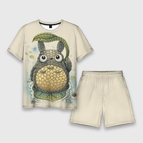 Мужской костюм с шортами 3D с принтом My Neighbor Totoro заяц с чешуей в Белгороде,  |  | anime | hayao miyazaki | japanese | meme | miyazaki | piano | studio ghibli | tokyo | totoro | гибли | котобус | мой | сосед | сусуватари | тонари | тоторо | хаяо миядзаки