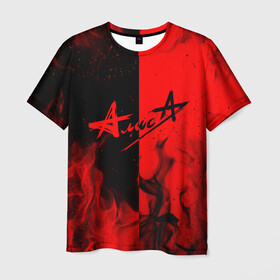 Мужская футболка 3D с принтом АлисА в Белгороде, 100% полиэфир | прямой крой, круглый вырез горловины, длина до линии бедер | alisa | rock | ussr | алиса | алиса группа | константин кинчев | рок | ссср