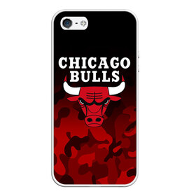 Чехол для iPhone 5/5S матовый с принтом CHICAGO BULLS в Белгороде, Силикон | Область печати: задняя сторона чехла, без боковых панелей | bulls | chicago | chicago bulls | nba | red bulls | usa | америка | быки | нба | сша | чикаго буллс