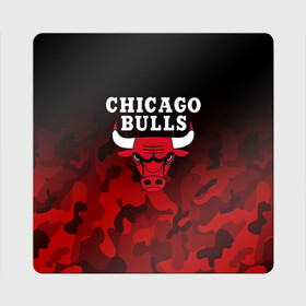 Магнит виниловый Квадрат с принтом CHICAGO BULLS | ЧИКАГО БУЛЛС в Белгороде, полимерный материал с магнитным слоем | размер 9*9 см, закругленные углы | Тематика изображения на принте: bulls | chicago | chicago bulls | nba | red bulls | usa | америка | быки | нба | сша | чикаго буллс