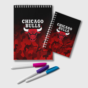 Блокнот с принтом CHICAGO BULLS в Белгороде, 100% бумага | 48 листов, плотность листов — 60 г/м2, плотность картонной обложки — 250 г/м2. Листы скреплены удобной пружинной спиралью. Цвет линий — светло-серый
 | Тематика изображения на принте: bulls | chicago | chicago bulls | nba | red bulls | usa | америка | быки | нба | сша | чикаго буллс