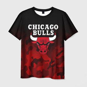 Мужская футболка 3D с принтом CHICAGO BULLS | ЧИКАГО БУЛЛС в Белгороде, 100% полиэфир | прямой крой, круглый вырез горловины, длина до линии бедер | bulls | chicago | chicago bulls | nba | red bulls | usa | америка | быки | нба | сша | чикаго буллс