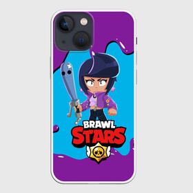 Чехол для iPhone 13 mini с принтом BRAWL STARS BIBI. в Белгороде,  |  | bib | brawl stars | bull | colt | crow | leon | leon shark | moba | sally leon | shark | акула | берли | биби | бравл старс | ворон | жанр | игра | кольт | леон | леон акула | нита | спайк | шелли