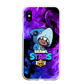 Чехол для iPhone XS Max матовый с принтом Brawl Stars LEON SHARK в Белгороде, Силикон | Область печати: задняя сторона чехла, без боковых панелей | 8 bit | 8 бит | brawl | brawl stars | crow | leon | shark | stars | акула | бравл | бравл старс | браво старс | игра | компьютерная | кров | леон | леон акула | онлайн | старс | шарк