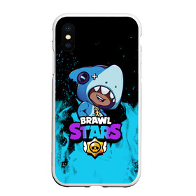 Чехол для iPhone XS Max матовый с принтом Brawl Stars LEON SHARK в Белгороде, Силикон | Область печати: задняя сторона чехла, без боковых панелей | 8 bit | 8 бит | brawl | brawl stars | crow | leon | shark | stars | акула | бравл | бравл старс | браво старс | игра | компьютерная | кров | леон | леон акула | онлайн | старс | шарк