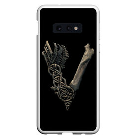 Чехол для Samsung S10E с принтом Vikings (bones logo) в Белгороде, Силикон | Область печати: задняя сторона чехла, без боковых панелей | Тематика изображения на принте: bones | good | skull | viking | vikings | бог | викинг | викинги | кости | скандинавы | череп | язычник