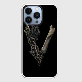 Чехол для iPhone 13 Pro с принтом Vikings (bones logo) в Белгороде,  |  | Тематика изображения на принте: bones | good | skull | viking | vikings | бог | викинг | викинги | кости | скандинавы | череп | язычник