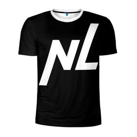 Мужская футболка 3D спортивная с принтом NL logo в Белгороде, 100% полиэстер с улучшенными характеристиками | приталенный силуэт, круглая горловина, широкие плечи, сужается к линии бедра | Тематика изображения на принте: nl | нл | супергерои