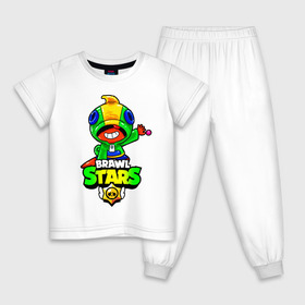 Детская пижама хлопок с принтом Brawl Stars LEON в Белгороде, 100% хлопок |  брюки и футболка прямого кроя, без карманов, на брюках мягкая резинка на поясе и по низу штанин
 | 