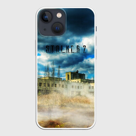 Чехол для iPhone 13 mini с принтом STALKER 2(Чернобыль) в Белгороде,  |  | metro | s.t.a.l.k.e.r. | stalker | зов припяти | игра | метро | мутант | пейзаж | припять | радиация | сталкер | сталкер 2 | чернобыль