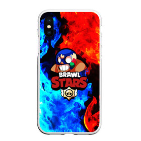 Чехол для iPhone XS Max матовый с принтом Brawl Stars El Primo в Белгороде, Силикон | Область печати: задняя сторона чехла, без боковых панелей | bibi | brawl stars | brock | bull | crow | dinomike | el primo | leon | mobile game | nita | poko | ricochet | stars | tara | бравл старс | ворон | леон | мобильные игры