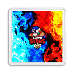 Магнит 55*55 с принтом Brawl Stars El Primo в Белгороде, Пластик | Размер: 65*65 мм; Размер печати: 55*55 мм | bibi | brawl stars | brock | bull | crow | dinomike | el primo | leon | mobile game | nita | poko | ricochet | stars | tara | бравл старс | ворон | леон | мобильные игры