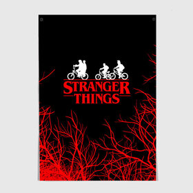 Постер с принтом STRANGER THINGS в Белгороде, 100% бумага
 | бумага, плотность 150 мг. Матовая, но за счет высокого коэффициента гладкости имеет небольшой блеск и дает на свету блики, но в отличии от глянцевой бумаги не покрыта лаком | 11 | stranger things | одди | одиннадцатая | очень странные дела | сериалы