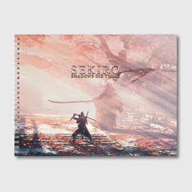 Альбом для рисования с принтом Sekiro - Boss Fight в Белгороде, 100% бумага
 | матовая бумага, плотность 200 мг. | boss | game | japan | knight | samurai | sekiro | three | босс | дерево | игра | катана | рыцарь | секиро | япония