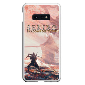 Чехол для Samsung S10E с принтом Sekiro - Boss Fight в Белгороде, Силикон | Область печати: задняя сторона чехла, без боковых панелей | boss | game | japan | knight | samurai | sekiro | three | босс | дерево | игра | катана | рыцарь | секиро | япония