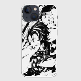 Чехол для iPhone 13 mini с принтом KIMETSU NO YAIBA TANJIRO KAMADO в Белгороде,  |  | demon slayer | demon slayer: kimetsu no yaiba | kimetsu | kimetsu no yaiba | nezuko | slayer | tanjiro | клинок рассекающий демонов | незуко | танджиро | шинобу кочо