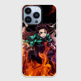 Чехол для iPhone 13 Pro с принтом Kimetsu no Yaiba в огне в Белгороде,  |  | demon slayer | demon slayer: kimetsu no yaiba | kimetsu | kimetsu no yaiba | nezuko | slayer | tanjiro | клинок рассекающий демонов | незуко | танджиро | шинобу кочо