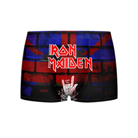 Мужские трусы 3D с принтом Iron Maiden в Белгороде, 50% хлопок, 50% полиэстер | классическая посадка, на поясе мягкая тканевая резинка | Тематика изображения на принте: iron maiden | англия | британия | металл | музыка | рок
