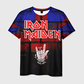 Мужская футболка 3D с принтом Iron Maiden в Белгороде, 100% полиэфир | прямой крой, круглый вырез горловины, длина до линии бедер | iron maiden | англия | британия | металл | музыка | рок