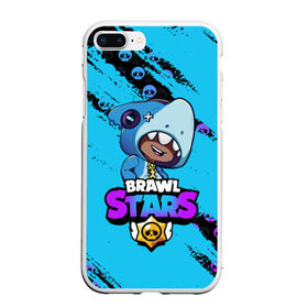 Чехол для iPhone 7Plus/8 Plus матовый с принтом Brawl Stars LEON SHARK в Белгороде, Силикон | Область печати: задняя сторона чехла, без боковых панелей | 8 bit | 8 бит | brawl | brawl stars | crow | leon | shark | stars | акула | бравл | бравл старс | браво старс | игра | компьютерная | кров | леон | леон акула | онлайн | старс | шарк