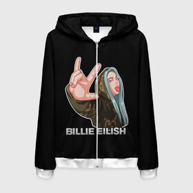 Мужская толстовка 3D на молнии с принтом BILLIE EILISH в Белгороде, 100% полиэстер | длина до линии бедра, манжеты и пояс оформлены мягкой тканевой резинкой, двухслойный капюшон со шнурком для регулировки, спереди молния, по бокам два кармана | ayelish | bad guy | bellyache | bilie eilish | bilie elish | billie | billie eilish | eilish | electronic | elish | music | били айлиш | билли айлиш | эйлиш | элиш