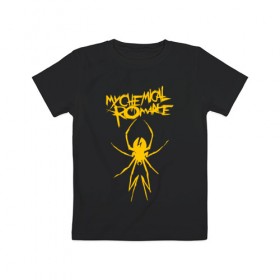 Детская футболка хлопок с принтом My Chemical Romance spider в Белгороде, 100% хлопок | круглый вырез горловины, полуприлегающий силуэт, длина до линии бедер | music | my chemical romance | rock | боб брайар | джеймс дьюис | джерард уэи | майки уэи | музыка | рок | рэй торо | фрэнк айеро