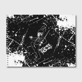 Альбом для рисования с принтом My Chemical Romance MCR в Белгороде, 100% бумага
 | матовая бумага, плотность 200 мг. | Тематика изображения на принте: music | my chemical romance | rock | боб брайар | джеймс дьюис | джерард уэи | майки уэи | музыка | рок | рэй торо | фрэнк айеро