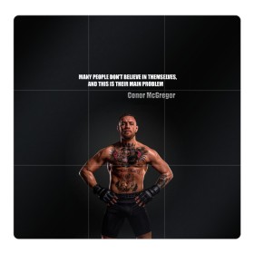 Магнитный плакат 3Х3 с принтом Conor McGregor: Motivation в Белгороде, Полимерный материал с магнитным слоем | 9 деталей размером 9*9 см | Тематика изображения на принте: conor mcgregor | motivation | quotes | ufc