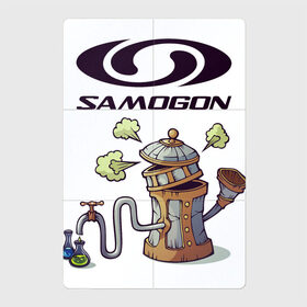 Магнитный плакат 2Х3 с принтом SAMOGON в Белгороде, Полимерный материал с магнитным слоем | 6 деталей размером 9*9 см | антибренд | прикол | приколы | самогон | юмор