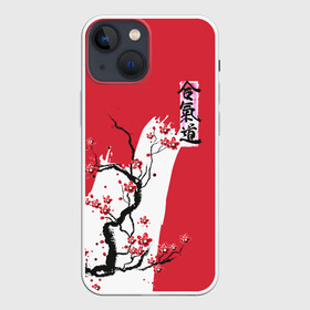 Чехол для iPhone 13 mini с принтом Сакура Айкидо в Белгороде,  |  | aikido | аикидо | айкидо | восточные единоборства | единоборства | морихей уэсиба