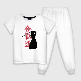 Детская пижама хлопок с принтом Айкидо в Белгороде, 100% хлопок |  брюки и футболка прямого кроя, без карманов, на брюках мягкая резинка на поясе и по низу штанин
 | aikido | аикидо | айкидо | восточные единоборства | единоборства | морихей уэсиба