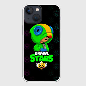 Чехол для iPhone 13 mini с принтом BRAWL STARS LEON. в Белгороде,  |  | bib | brawl stars | colt | crow | el brown | leon | leon shark | max | moba | sally leon | shark | акула | берли | биби | бравл старс | браун | ворон | жанр | игра | кольт | леон | леон акула | макс | нита | шелли