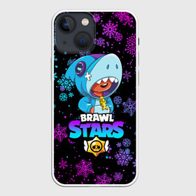 Чехол для iPhone 13 mini с принтом BRAWL STARS LEON НОВОГОДНИЙ в Белгороде,  |  | brawl stars | brawl stars новогодний | christmas | crow | leon | leon shark | new year | shark | stars | акула | ворон | леон | леон акула | новогодний | новый год | спайк