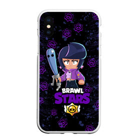 Чехол для iPhone XS Max матовый с принтом BRAWL STARS BIBI в Белгороде, Силикон | Область печати: задняя сторона чехла, без боковых панелей | bib | brawl stars | colt | crow | el brown | leon | leon shark | max | moba | sally leon | shark | акула | берли | биби | бравл старс | браун | ворон | жанр | игра | кольт | леон | леон акула | макс | нита | шелли