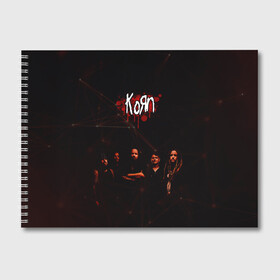 Альбом для рисования с принтом Korn в Белгороде, 100% бумага
 | матовая бумага, плотность 200 мг. | korn | корн | музыка | рок