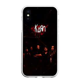 Чехол для iPhone XS Max матовый с принтом Korn в Белгороде, Силикон | Область печати: задняя сторона чехла, без боковых панелей | korn | корн | музыка | рок