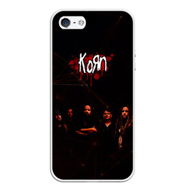 Чехол для iPhone 5/5S матовый с принтом Korn в Белгороде, Силикон | Область печати: задняя сторона чехла, без боковых панелей | korn | корн | музыка | рок