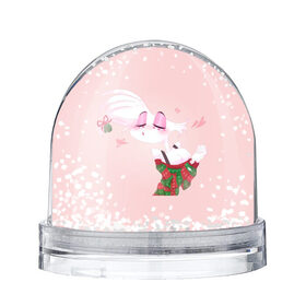 Снежный шар с принтом Энджел даст в Белгороде, Пластик | Изображение внутри шара печатается на глянцевой фотобумаге с двух сторон | angel dust | hazbin | hotel hazbin | new year | нг | новый год | отель хазбин | рождество | хазбин | энджел даст