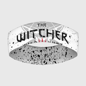 Повязка на голову 3D с принтом ВЕДЬМАК ВОЛК БРЫЗГИ КРАСОК   THE WITCHER в Белгороде,  |  | geralt | the witcher | the witcher wild hunt | witcher | wolf | ведьмак | ведьмак 3 | волк | геральт | охотник