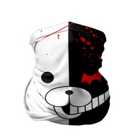 Бандана-труба 3D с принтом MONOKUMA в Белгороде, 100% полиэстер, ткань с особыми свойствами — Activecool | плотность 150‒180 г/м2; хорошо тянется, но сохраняет форму | anime | bear | black  white | danganronpa | kurokuma | monodam | monokuma | monomi | monotaro | rabbit | school | shirokuma | аниме | главарь | мoноми | монокума | черно белый | школа