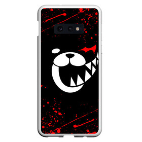 Чехол для Samsung S10E с принтом MONOKUMA в Белгороде, Силикон | Область печати: задняя сторона чехла, без боковых панелей | anime | bear | black  white | danganronpa | kurokuma | monodam | monokuma | monomi | monotaro | rabbit | school | shirokuma | аниме | главарь | мoноми | монокума | черно белый | школа