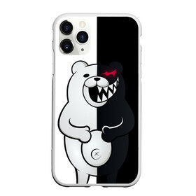 Чехол для iPhone 11 Pro матовый с принтом MONOKUMA в Белгороде, Силикон |  | Тематика изображения на принте: anime | bear | black  white | danganronpa | kurokuma | monodam | monokuma | monomi | monotaro | rabbit | school | shirokuma | аниме | главарь | мoноми | монокума | черно белый | школа