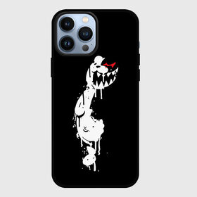 Чехол для iPhone 13 Pro Max с принтом MONOKUMA в темноте в Белгороде,  |  | anime | bear | black | danganronpa | japan | monokuma | white | аниме | белое | медведь | монокума | черное | япония